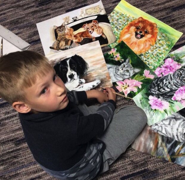 Jak devítiletý chlapec pomáhá útulku pro zvířata kreslením domácích mazlíčků