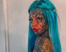 „Dragon Girl“ leknula se svého obličej bez tetování