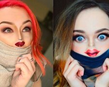 Lidé mění v nové make-up výzvě své hlavy v miniaturní obličeje